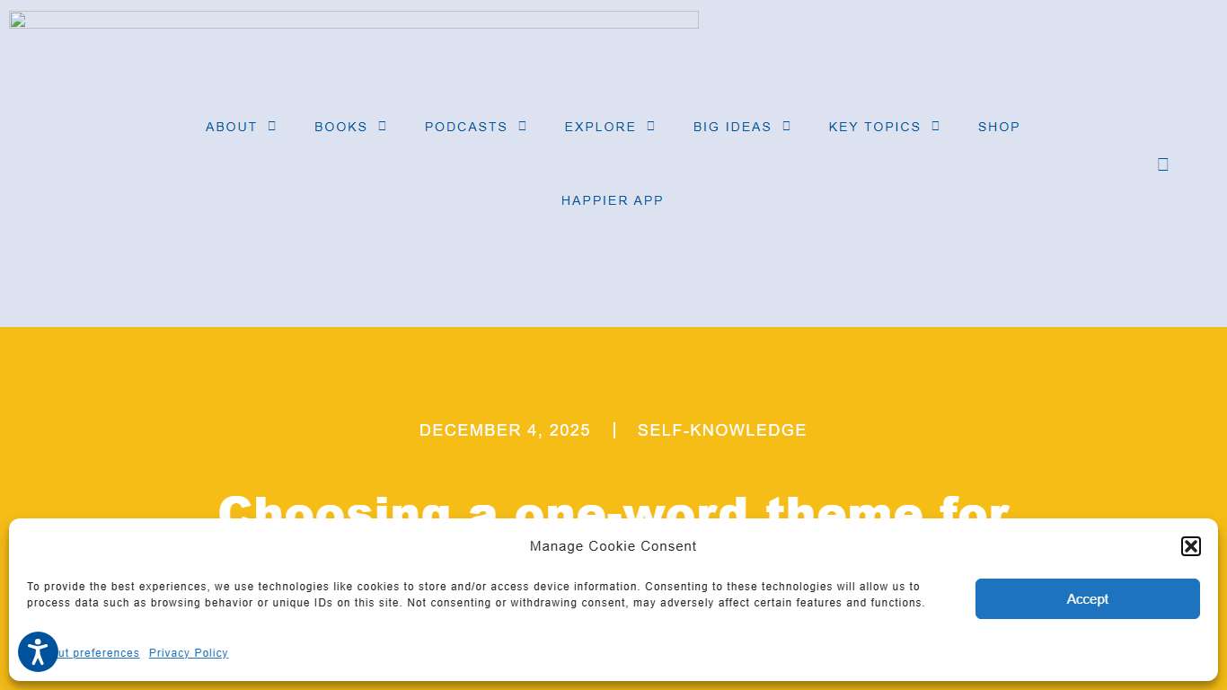 Choosing a one-word theme for 2026 Gretchen Rubin